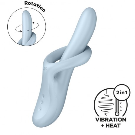 Heat Flex 4 · Vibrador conejo con rotación y calor · Satisfyer
