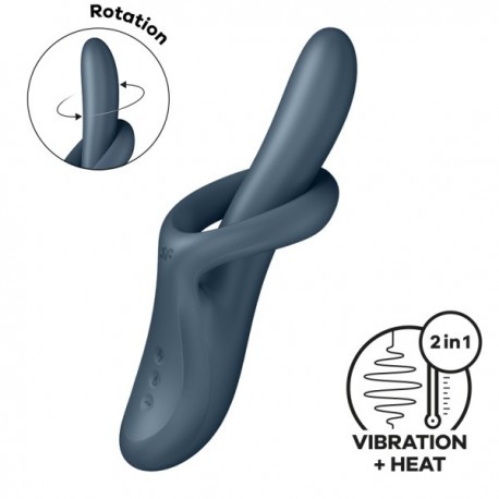 Heat Flex 4 · Vibrador conejo con rotación y calor · Satisfyer