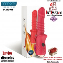 Dildo vibrador con movimiento de empuje · Armony