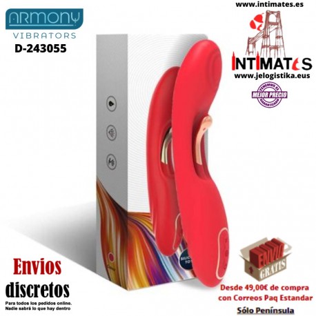 Vibrador Punto G y Clítoris con lengua oscilante · Armony
