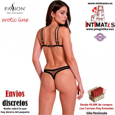 Belissana · Conjunto de sujetador y tanga negro · Passion