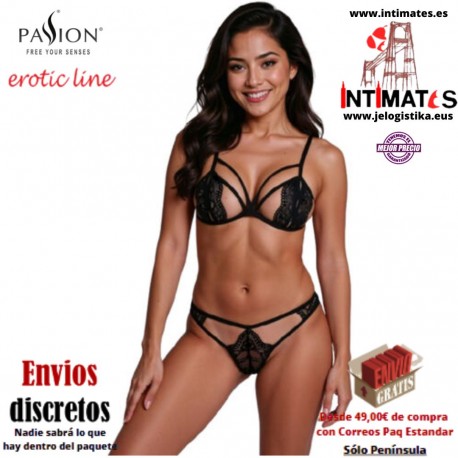 Anuvera ·  Conjunto de sujetador y tanga negro · Passion