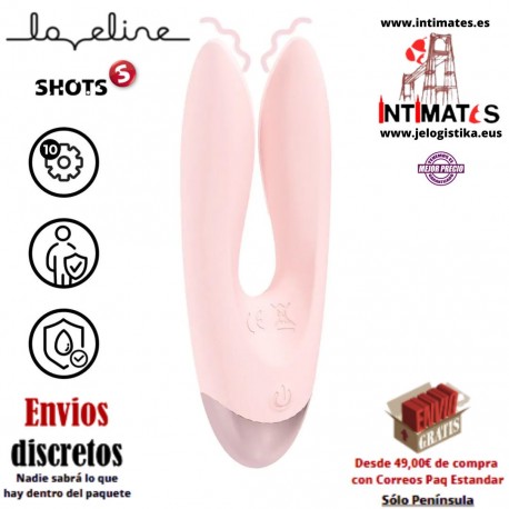 Amour · Vibrador de silicona recargable con doble motor · Loveline