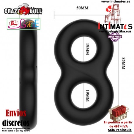 Infinity · Anillo doble de silicona · Crazy Bull
