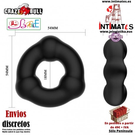 Anillo de silicona para el pene con módulos · Crazy Bull
