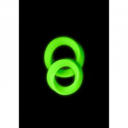 CONJUNTO DE 2 ANILLOS DE PENE GLOW IN THE DARK OUCH!