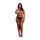 LIGUEROS DOUBLE STRAP NEGRO TALLA QUEEN LE DÉSIR 