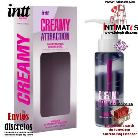 Creamy Attaction · Crema hidratante y gel besable con sabor a mora · Intt