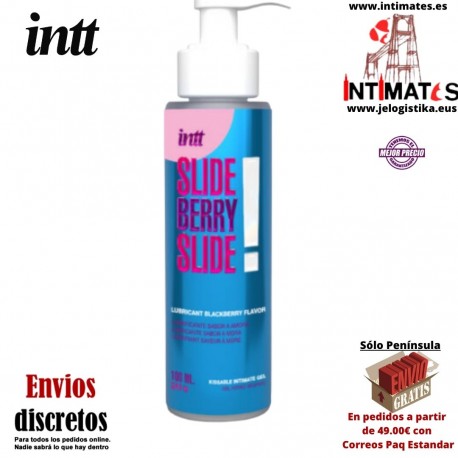 Slide & Berry · Lubricante Íntimo besable con sabor a mora · Intt