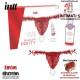 Brazilian Panty · Pack de lencería roja con perlas y lubricante a base de agua.· intt