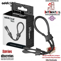 Adjustable Cock Tie  · Anillo ajustable para el pene · Addicted toys