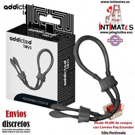 Adjustable Cock Tie  · Anillo ajustable para el pene · Addicted toys
