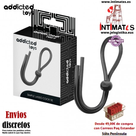 Simple Lasso Cock Tie  · Anillo ajustable para el pene · Addicted toys