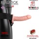 Strap-On Vibrador Hueco - 155 mm · RealRock