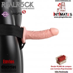 Strap-On Vibrador Hueco - 155 mm · RealRock