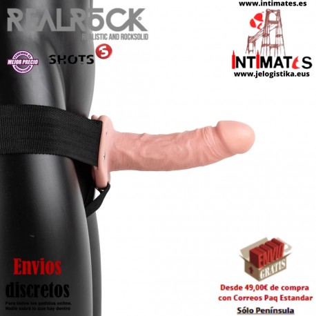 Strap-On Vibrador Hueco - 155 mm · RealRock