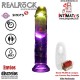 LED Vibrating Straight Cock · Pene recto con vibración 180mm · RealRock