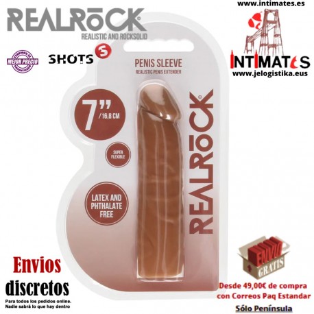 Penis Sleeve 7" · Funda para el pene 170mm · RealRock