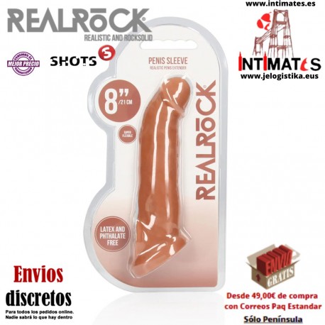 Penis Sleeve 8" · Funda para el pene 200mm · RealRock