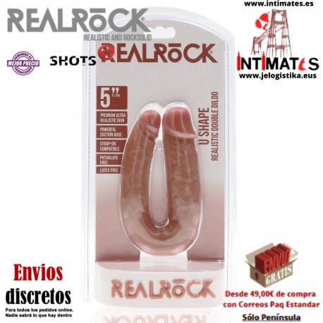 U Shape 5" · Consolador doble en forma de U 127mm · RealRock