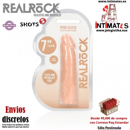 Penis Sleeve 7" · Funda para el pene 170mm · RealRock