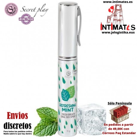 Spray para sexo oral y besos profundos 11gr · Menta fría y efecto refrescante · Secret Play