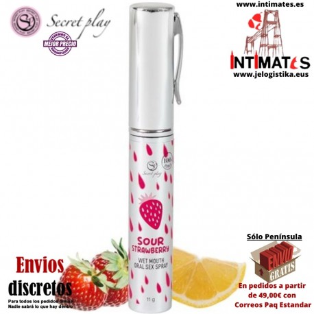 Spray para sexo oral y besos profundos · Boca húmeda - Fresa ácida · Secret Play