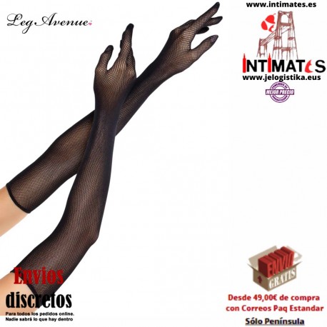 Opera long fishnet gloves · Guantes de rejilla estilo ópera · Leg Avenue