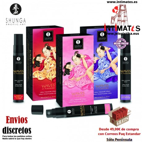 Waves Pleasure · Spray para sexo oral · Shunga