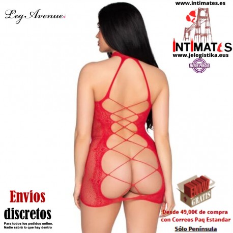 Mini vestido rojo con detalles de corazones · Leg Avenue