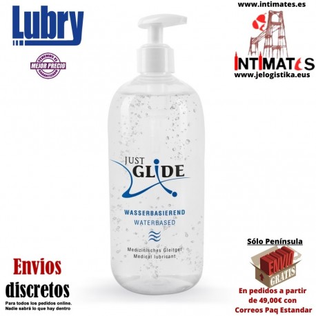 Just Glide Water · Lubricante a base de agua 500ml · Lubry