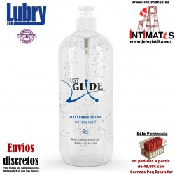 Just Glide Water · Lubricante a base de agua 1000ml · Lubry