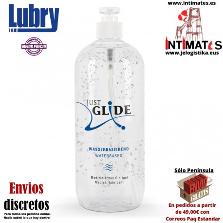Just Glide Water · Lubricante a base de agua 1000ml · Lubry