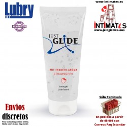 Just Glide Strawberry · Lubricante a base de agua con sabor 200ml · Lubry