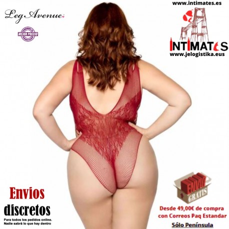 Body de red y encaje con tirantes · Leg Avenue