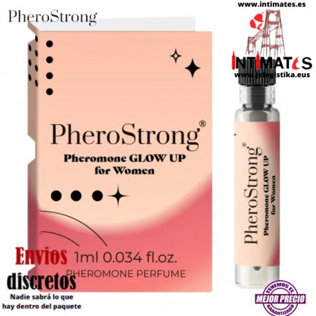 Glow up for Women 1ml · Perfume con feromonas para mujeres · PheroStrong