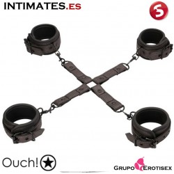 Elegance Hogtie de Pies y Manos  -  Gris Titanium · Ouch!