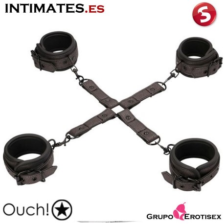 Elegance Hogtie de Pies y Manos  -  Gris Titanium · Ouch!